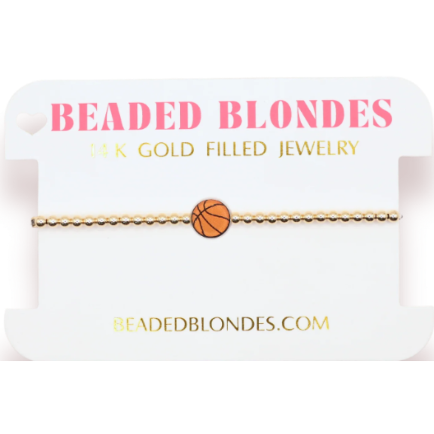 Beaded Blonde Basketball Bracelet
