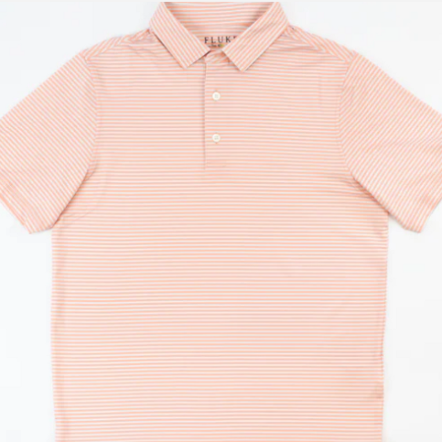 Experience the perfect blend of style and comfort with the Tangerine Fluke Polo. Crafted from a buttery soft polyester and spandex blend, this polo offers exceptional stretch for unrestricted movement. Its vibrant tangerine hue combined with subtle stripes adds a refined yet dynamic look, while the buttoned neckline ensures a classic fit. Ideal for active days or casual outings, this Fluke polo keeps you comfortable and sharp throughout.