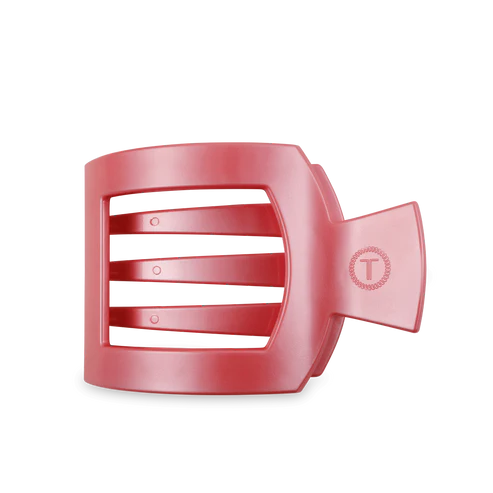 TELETIE Calming Coral Flat Square Hair Clip