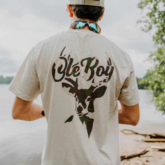 The Ole Boy Camo Tee combines a comfortable fit with a distinctive khaki background and realistic deer camo design, perfect for outdoor enthusiasts and hunters. Made with breathable materials, this tee ensures comfort during extended wear while offering effective concealment in natural environments. Ole Boy’s commitment to quality craftsmanship makes this tee a reliable choice for serious hunters seeking both function and style.