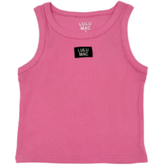 This women's light pink tank combines comfort and style with its soft ribbed fabric, offering a flattering fit for all-day wear. Designed with the signature Lulumac logo, it provides a subtle touch of brand elegance while ensuring breathable comfort for your casual or active lifestyle. Perfect for layering or wearing alone, this tank is a versatile addition to any wardrobe.