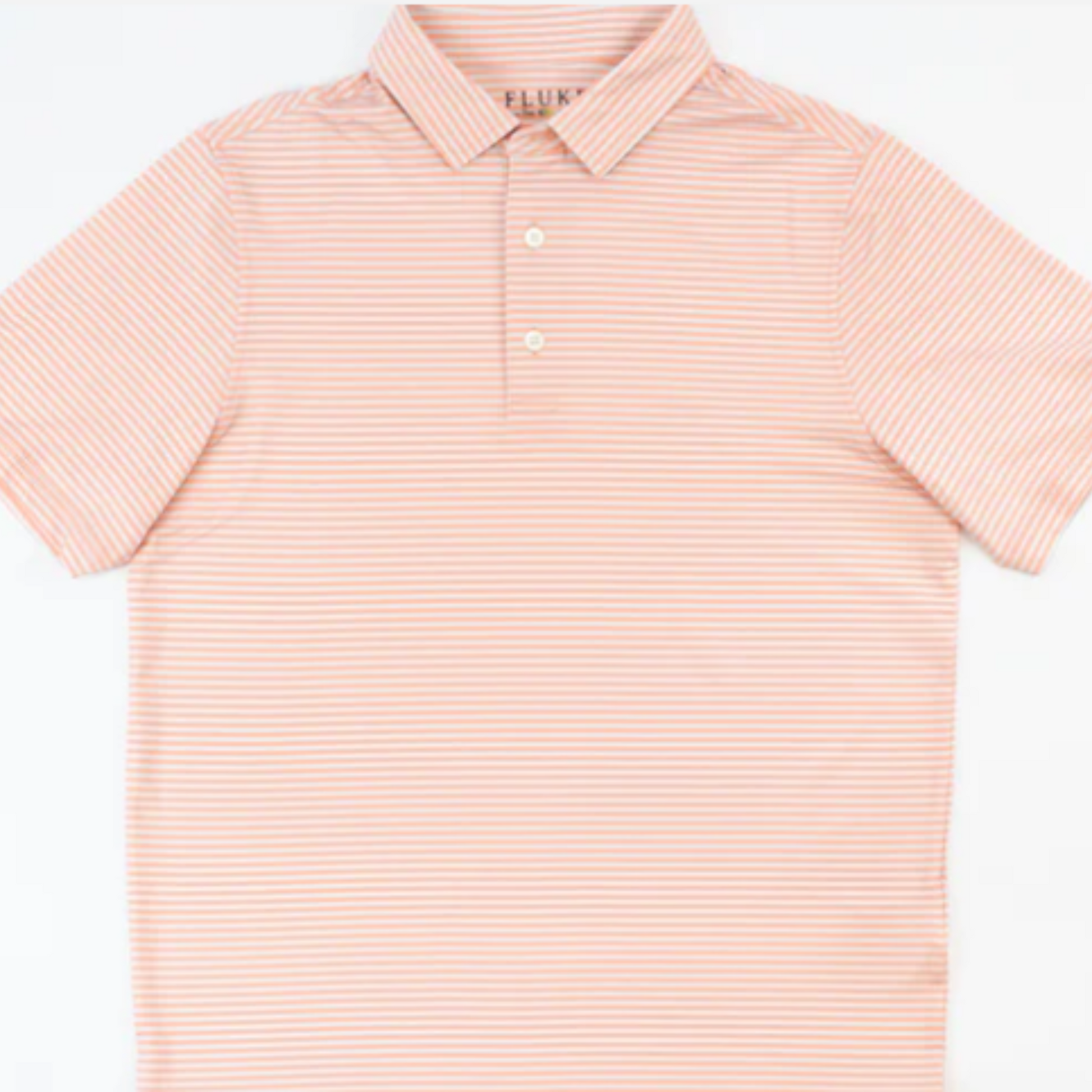 Experience the perfect blend of style and comfort with the Tangerine Fluke Polo. Crafted from a buttery soft polyester and spandex blend, this polo offers exceptional stretch for unrestricted movement. Its vibrant tangerine hue combined with subtle stripes adds a refined yet dynamic look, while the buttoned neckline ensures a classic fit. Ideal for active days or casual outings, this Fluke polo keeps you comfortable and sharp throughout.
